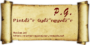 Pintér Gyöngyvér névjegykártya